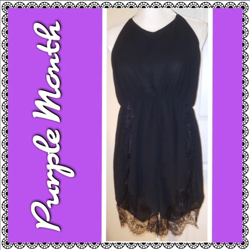 Purple Month Lace Romper